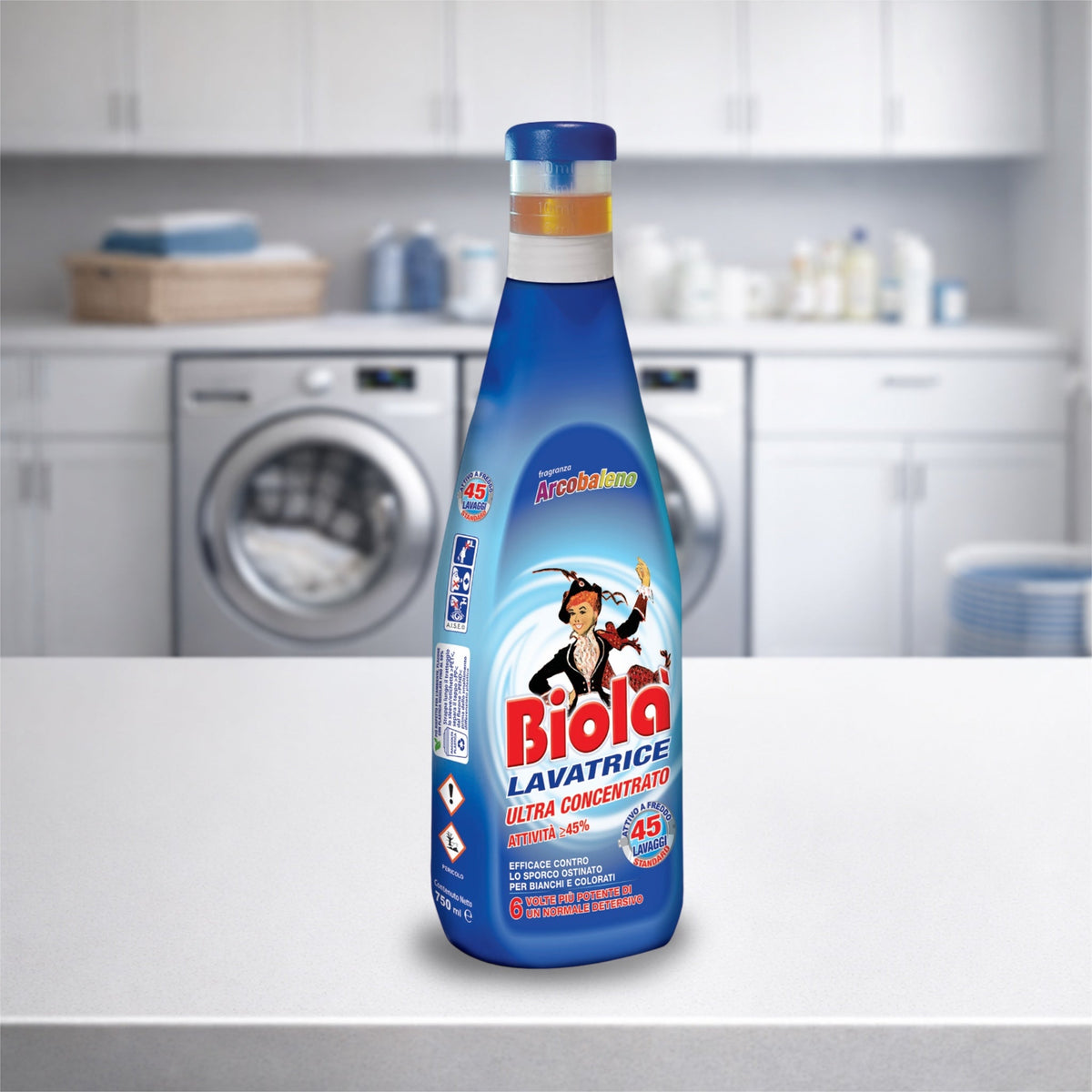 Biolà Lavatrice Arcobaleno - Lessive liquide ultra concentrée - 750ml - Persano Solutions