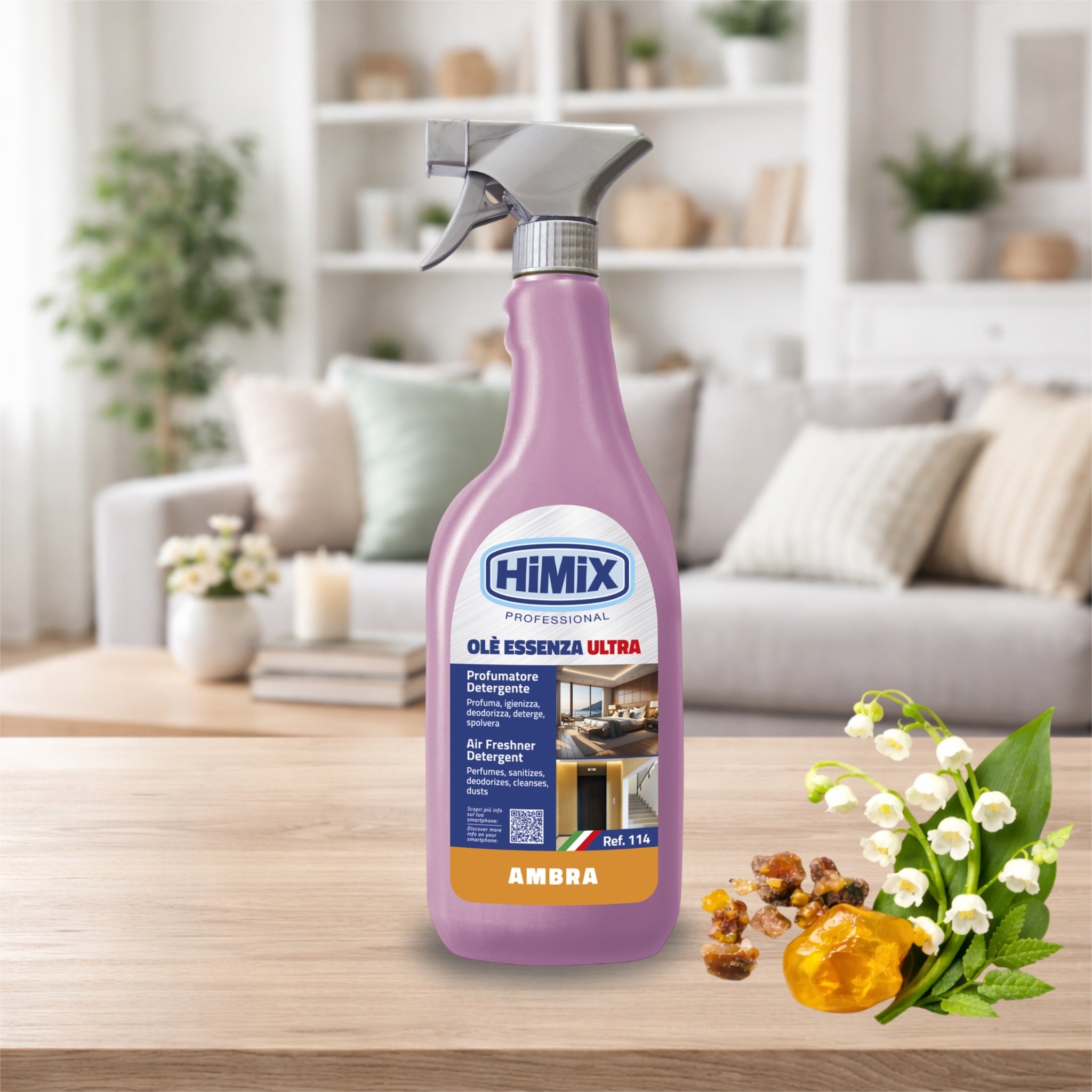 HiMiX Olè Essenza Ultra Ambra - Détergent Parfumé - 750 ml - Persano Solutions