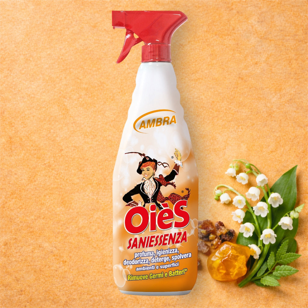 OièS SaniEssenza Ambra - Nettoyant & Désodorisant Parfumé Suisse - Persano Solutions