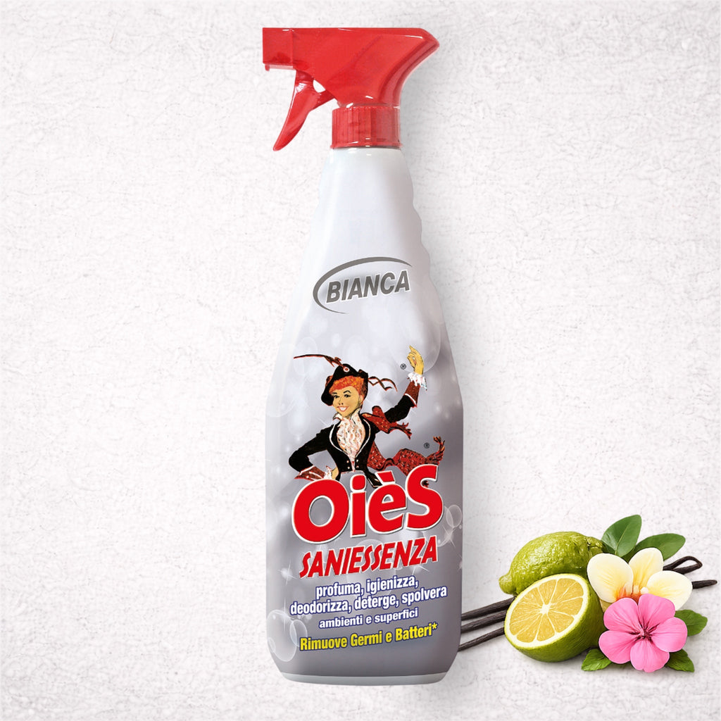 OièS SaniEssenza Bianca – Nettoyant & Désodorisant Multi - Usage – 750 ml - Persano Solutions