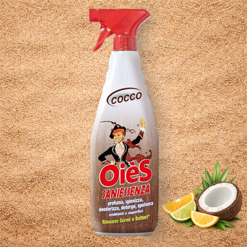OièS SaniEssenza Cocco - Nettoyant & Désodorisant Multi - Usage Parfumé Suisse - Persano Solutions